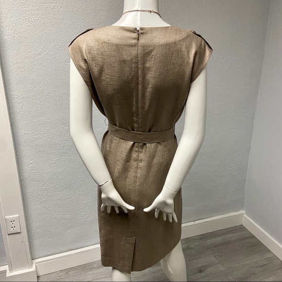 *SOLD* Classiques Entier Ruffle Front Belted Dress - Picture 4 of 14